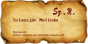 Szloszjár Melinda névjegykártya